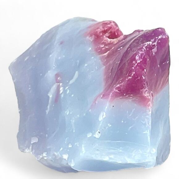 Lavender Pink Art Glass Cullet Layered Glowing Manganese Slag Glass #4GX171 - Picture 3 of 7